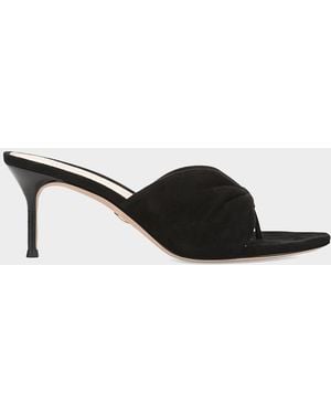 Veronica Beard 65Mm Tullia Suede Thong Sandals - Black