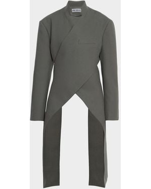 Issey Miyake Calligraph Wool Jacket - Gray