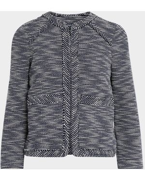Rag & Bone Clarice Striped Woven Jacket - Gray