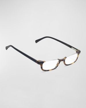 Eyebobs What Inheritance Semi-Rimless Rectangle Acetate Reader Glasses - Metallic