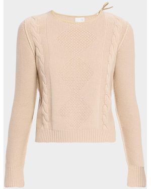 TSE Cashmere Textured Crewneck Sweater - Natural