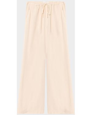SABLYN Straight-Leg Cotton Drawstring Pants - Natural