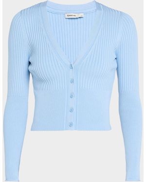 Jonathan Simkhai Ailany Cropped Cardigan - Blue