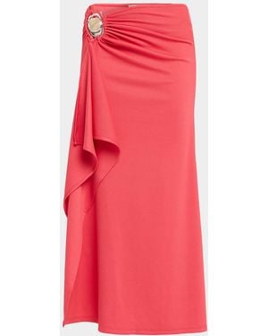 Christopher Esber Orica Asymmetric Embellished Maxi Skirt - Pink