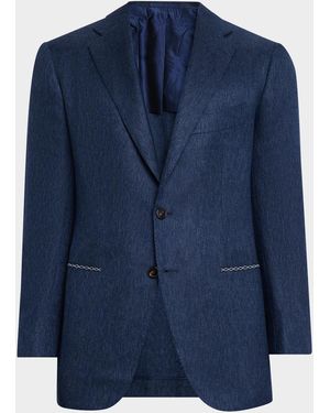 Cesare Attolini Apos;S Textured Cashmere Jacket - Blue