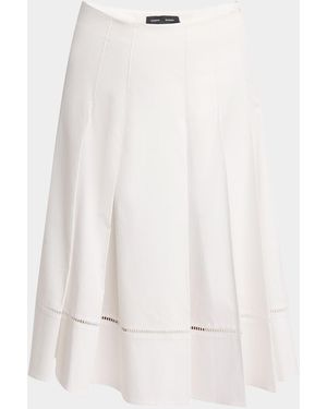 Proenza Schouler Laci Pleated Eco Cotton Poplin Midi Skirt - White