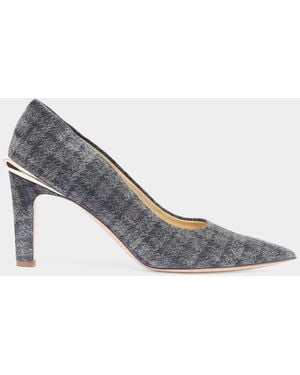 Gabriela Hearst Edwina 75Mm Bouclé-Effect Leather Pumps - Metallic