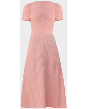 Shoshanna Darby Shimmer Knit Maxi Sweater Dress - Pink