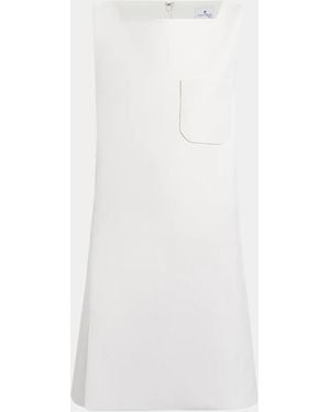 Courreges Square-Neck Sleeveless Cut-Out Mini Dress - White