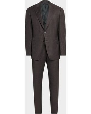 Brioni Trevi Wool Peak Lapel Two-Piece Suit - Gray