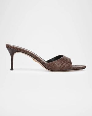 Veronica Beard 65Mm Tia Raffia Sandals - Brown