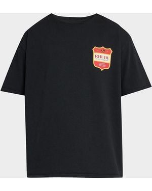 Rhude Apos;S Filtaro Crest Cotton T-Shirt - Black