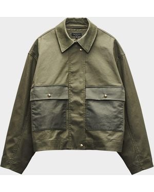 Rag & Bone Nonie Cotton Twill Jacket - Green