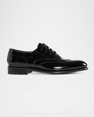 Paul Stuart Apos;S Solane Patent Derby Shoes - Black
