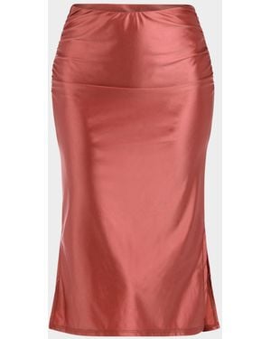 La Blanca Shirred Skirt With Side Slits
