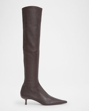 Jonathan Simkhai Joni Stretch Leather Over-The-Knee Boots - Brown