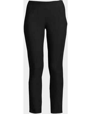 Lela Rose Catherine Slim-Leg Ankle Pants - Black