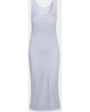 DIOTIMA Emin Crystal Mesh Maxi Tank Dress - White