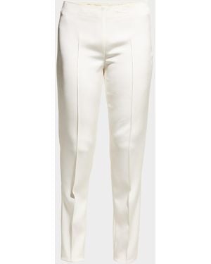 Akris Melissa Mid-rise Slim-leg Pants - White