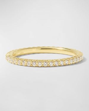 Roberto Coin Micro Pave Diamond Eternity Ring - Metallic