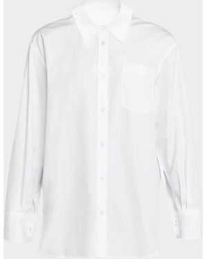 Maria McManus Oversized Long-Sleeve Tunic Shirt - White