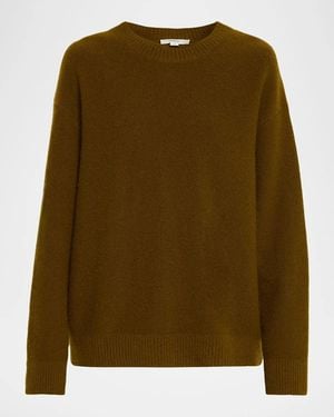 Vince Boiled Cashmere Crewneck Sweater - Green
