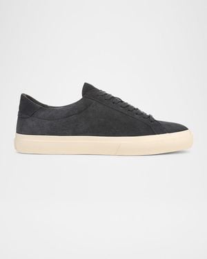 Vince Fulton Low-Top Suede Sneakers - Black