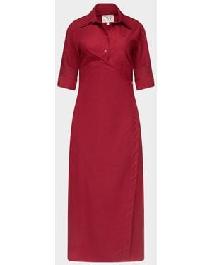 Twp New Earl Maxi Shirtdress - Red