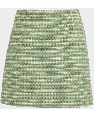 Carolina Herrera Tweed Mini Skirt - Green