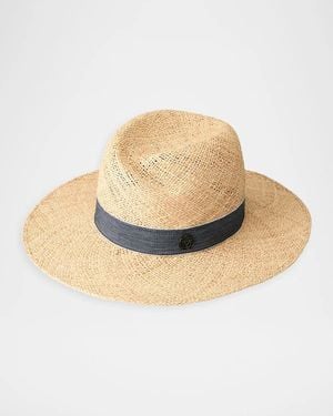 Maison Michel Virginie Straw Fedora - Natural