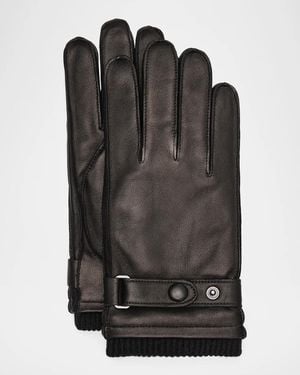 Vince Apos;S Leather &Amp; Cashmere Gloves - Black