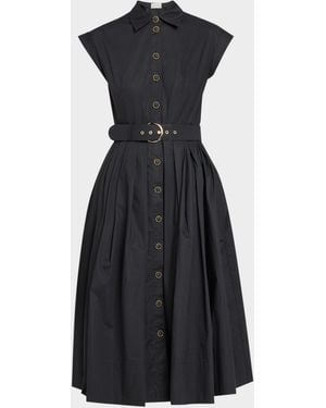 Cara Cara Octavia Floral Cap-Sleeve Dress - Black