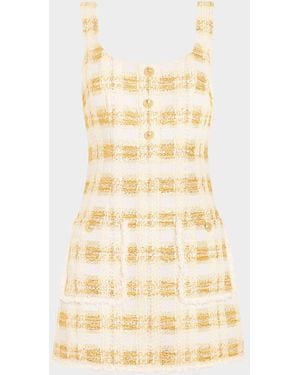 Ramy Brook Michaela Plaid Tweed Mini Dress - Natural