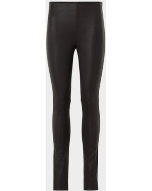 Akris Punto Fancy Mix Media Legging Pants - Gray
