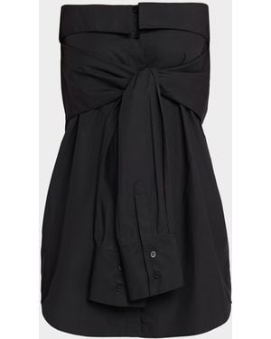GIUSEPPE DI MORABITO Strapless Tie-Waist Shirt - Black