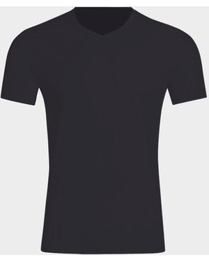 Commando Apos;S Premier Stretch-Cotton V-Neck Undershirt - Black
