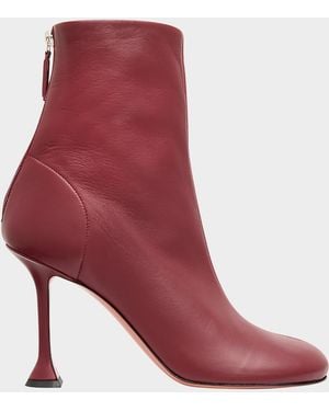 AMINA MUADDI 95Mm Iris Leather Booties - Red