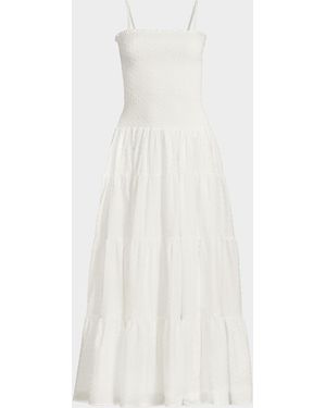 Peixoto Clementine Tiered Maxi Dress - White