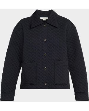 Vince Quilted Boxy Jacket - Blue
