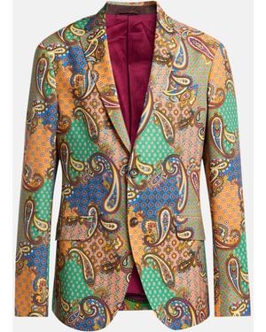 Etro Apos;S Wool Patchwork Single-Breasted Sport Jacket - Multicolor