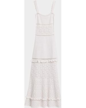 retroféte Winona Crochet Dress - White