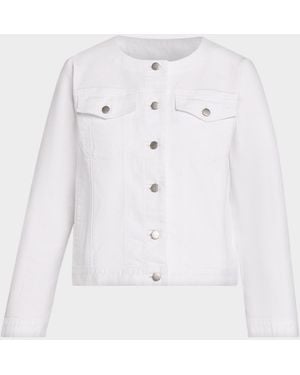Eileen Fisher Button-Down Organic Cotton Denim Jacket - Blue