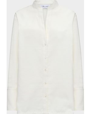 Callas Milano Corsica Striped Cotton Shirt - White