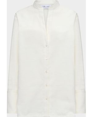 Callas Milano Corsica Striped Cotton Shirt - White