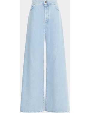 Max Mara Mid-Rise Wide-Leg Jeans - Blue