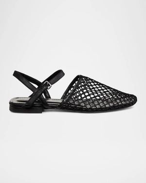 STAUD Rete Paper Net Sandals - Black
