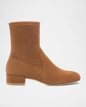 Stuart Weitzman Bacari 25Mm Suede Ankle Boots - Brown