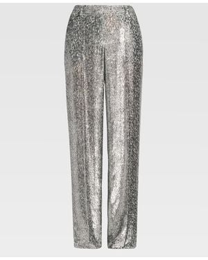 Stella McCartney Fil Coupe Pleated Straight-Leg Pants - White