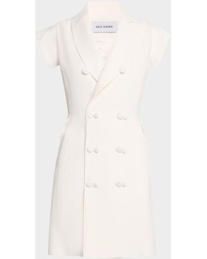 Dice Kayek Double-Breasted Tuxedo Dress - Natural