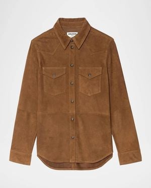Zadig & Voltaire Thelma Suede Shirt - Brown